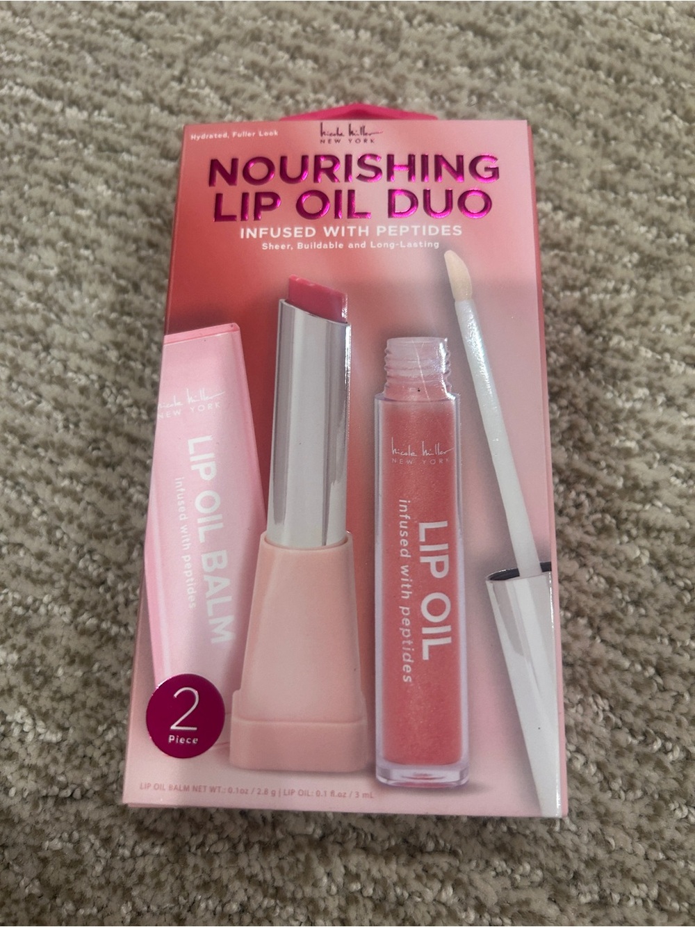 Nicole Miller Lip Oil Duo - Pink Tones